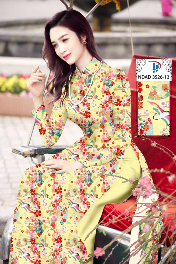 Vải Áo Dài Hoa Đều AD NDAD3526 16
